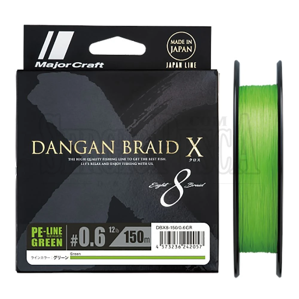 Major Craft Dangan Braid X Green 3 Major Craft Dangan Braid X Green