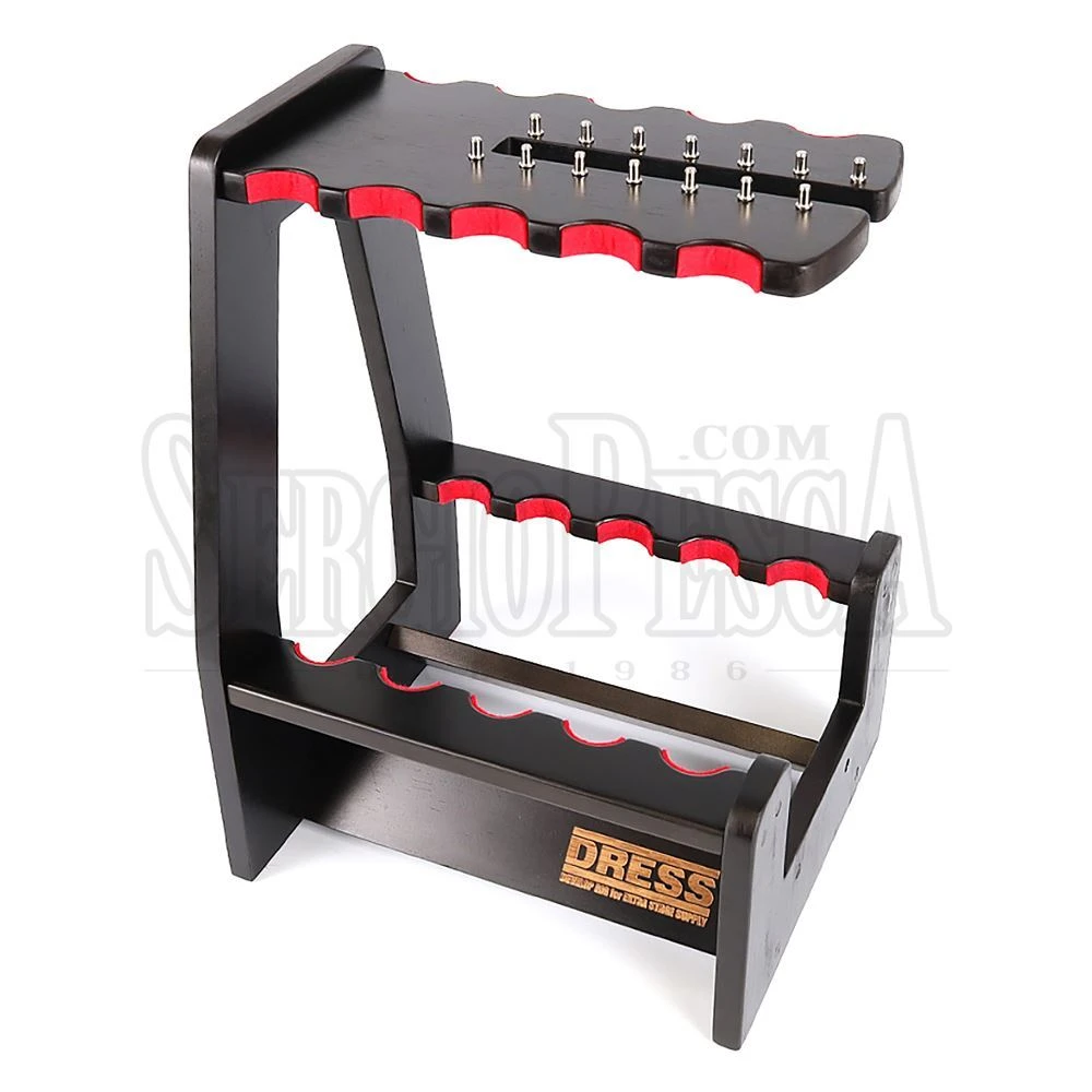 Wooden Rod Stand Open Side 3 Wooden Rod Stand Open Side
